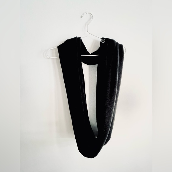 Calvin Klein Solid Black Infinity Scarf - Picture 2 of 3